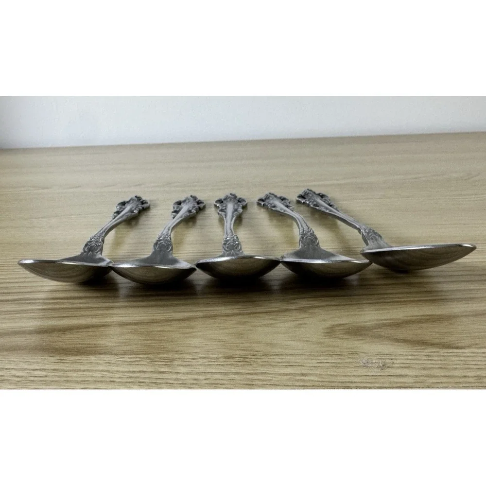 Vintage Stanley Roberts Lady Joann Teaspoons 6 1/4 in Stainless Japan Set of 5
